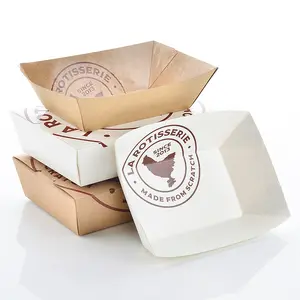 Одноразовая печатная коробка для еды из крафт-бумаги для еды