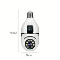 Kamera Bohlam WiFi Nirkabel V380pro Lensa Ganda 6MP 360 Panoramic Keamanan Rumah CCTV Dalam Ruangan Penglihatan Malam Garansi 1 Tahun