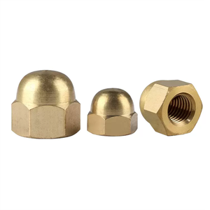 Din1587 M3 M4 M5 M6 M8 M10 M12 Brass acorn Nut cap Hex <span class=keywords><strong>Nuts</strong></span> trang trí Dome Head bìa hình bán nguyệt - Product Image 3