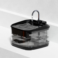 Fontaine à eau automatique pour animaux de compagnie de 3,2 L, réservoir transparent en PC, robinet en acier inoxydable 304, double mode d'alimentation en eau, stockage d'eau d'urgence de 300 ml