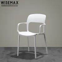 WISEMAX เก้าอี้โซฟาพลาสติก,เฟอร์นิเจอร์ดีไซน์สไตล์นอร์ดิกเก้าอี้ห้องรับประทานอาหารแบบเรียบง่าย