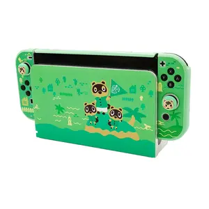 Nintendo Switch Estuches Paraのケース | ハード漫画の動物の森のテーマプロテクターカバーケースはNS/OLEDに適応します