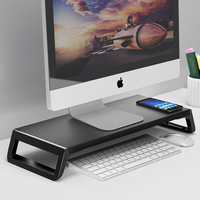 Support pour ordinateur portable avec étagère de rangement pour l'organisation du bureau, du moniteur et de l'ordinateur portable