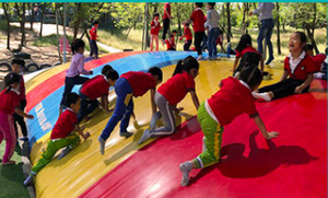 Lona de valla de piscina de onda de marioneta inflable resistente al desgarro de alta calidad lona impermeable resistente al desgaste - Product Image 3