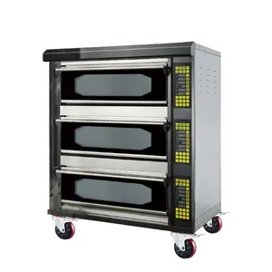 Edelstahl Smart Control 3 Decks 6 Tabletts kommerziellen elektrischen Backofen