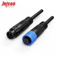 Connecteur hybride étanche M12 5 broches 7A 2A à verrouillage par poussée IP67, assemblage de câble surmoulé pour réseau de capteurs intelligents, CE TUV personnalisé