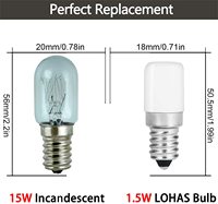 LOHAS Ampoule de nuit LED C7 S6, équivalent d'ampoules de 15 watts (1.5W), mini ampoule LED pour éclairage intérieur