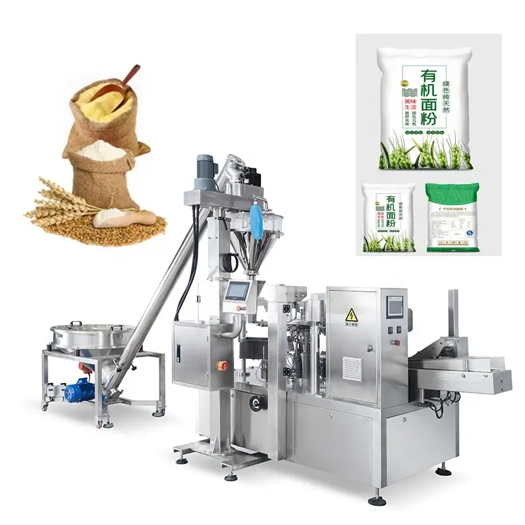 Máquina de embalagem automática de farinha de trigo com sabor 1Kg em pó milho milho farinha de trigo