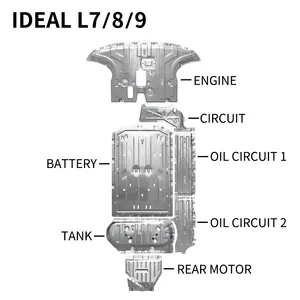 Protetor de motor de veículo elétrico, tampa da bateria, nova energia, placa protetora do chassi para Lixiang, ideal dream one L7 L8 L9