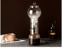 Infuseur de café froid à goutte lente réglable en verre transparent de 600ml