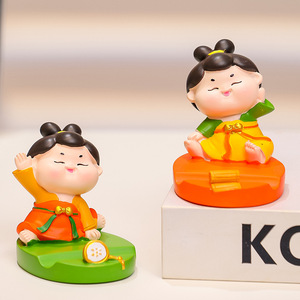 Support de téléphone en résine, figurine de dessin animé, décoration de bureau, cadeau pour la maison, le bureau, la chambre à coucher, style Dynastie Tang - Product Image 4