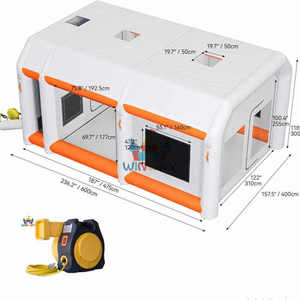 Lớn 20x13x10ft xách tay Inflatable sơn gian hàng phun Lều LED chiếu sáng Lọc Blower hệ thống cho xe đậu xe nhà để xe máy trạm - Product Image 4