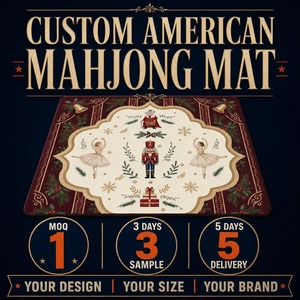 Tapis de Mahjong Antidérapant Nouvelle Collection Été, Design Personnalisé, Sans Odeur, en Caoutchouc Pliable, Écologique, Sans Plis, Enroulable, Utilisation pour Plateau de <span class=keywords><strong>Poker</strong></span> - Product Image 5