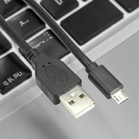 Kabel micro-usb OEM kustom, USB-A pengisian cepat 0.2m 0.5m 1m 1.5m Untuk kamera