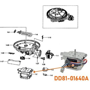 มอเตอร์ปั๊มหมุนเวียนเครื่องล้างจาน120V 200W 3050 RPM อะไหล่สแตนเลสสำหรับ Samsung DW80F600UTS UTW - Product Image 6