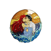 Penjualan langsung dari pabrik Pin logam nikel hitam desain gratis kualitas tinggi Pin bros unik Pin Enamel lembut kartun Anime penjualan terbaik