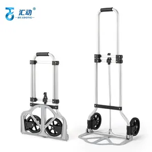 All-aluminum trolley folding portable grocery shopping cart small trolley home light travel foldable retractable