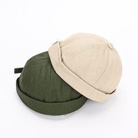 Cappello Docker Unisex in Cotone Direttamente dalla Fabbrica, Regolabile con Risvolto, Senza Visiera, Logo Personalizzato, Stile Retrò Streetwear, Cappello da Marinaio