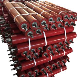 Karet sabuk konveyor rol pembawa kembali rol datar baja/plastik/sabuk Idler HDPE rol kembali konveyor - Product Image 6