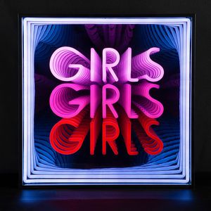 Insegna Pubblicitaria LED MACCAN <span class=keywords><strong>Infinite</strong></span> Mirrors Lightbox Personalizzata, Design con Bordo Luminoso in Acrilico, Montaggio a Parete, Strisce LED per Esterni - Product Image 1