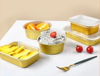 Barquette alimentaire rectangulaire en aluminium C750 de 750 ml à parois lisses, réutilisable, hermétique et jetable