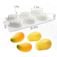 Molde de Silicona 3D para Decoración de Pasteles, Molde para Mousse de Frambuesa y Mango, Moldes con Forma de Fruta para Hornear Postres y Pasteles