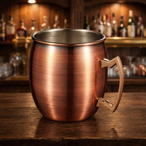 Taza Moscow Mule de Cobre Antiguo de Alta Calidad, Estilo Americano, OEM ODM, Impresa, para la Vuelta al Cole, BS International, Apta para Lavavajillas y Microondas - Product Image 1