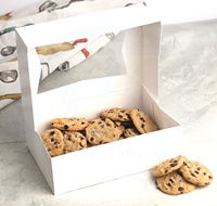 Boîte à biscuits de luxe transparente, nouveau style, la plus vendue en gros, pour gâteaux, pains, donuts, sushis, pâtisseries, snacks et produits de boulangerie