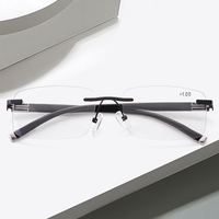 Lunettes Photochromiques Sans Monture pour Presbytie, Monture en Acétate, Anti-Lumière Bleue, Unisexe