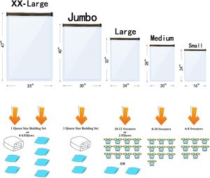 Sacs de compression sous vide étanches et peu encombrants, capacité 6-<span class=keywords><strong>10L</strong></span>, pour vêtements, literie, couettes, organisateur de salle de bain - Product Image 6