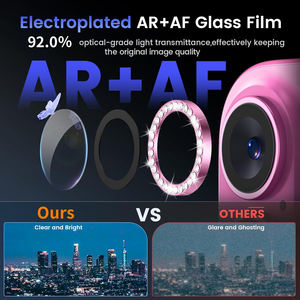 Iphone के लिए ग्लिटर डायमंड कैमरा लेंस स्क्रीन प्रोटेक्टर 17 16 16प्रो मैक्स एल्यूमीनियम लेंस iPhone के लिए फिल्म की रक्षा 15प्रो 14 13 12 - Product Image 3