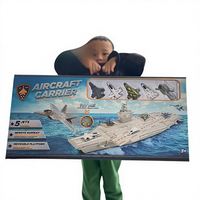 Maquette de porte-avions militaire de grande taille 1:5, finie, avec effets sonores, pour décoration de bataille
