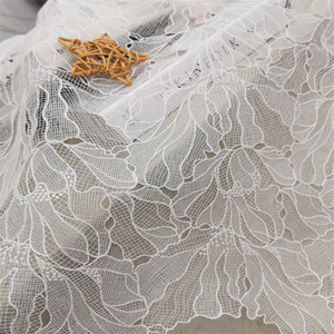 フレンチスタイル魚シルク糸ギプール刺繍装飾女性用ロングドレスウェディングレース花嫁イブニングドレスレース生地 - Product Image 1