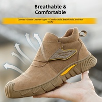 Chaussures de sécurité en tissu tissé respirantes, légères, antidérapantes, avec réduction de la pression et amorti des chocs