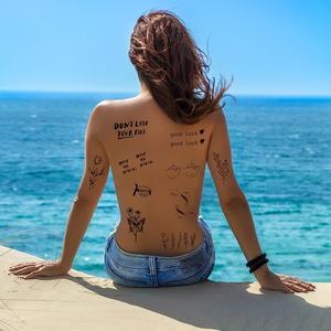 <span class=keywords><strong>Aquarelle</strong></span> lavande fleur tatouages temporaires pour femmes corps Art bras fausse flore adultes <span class=keywords><strong>tatouage</strong></span> autocollant étanche filles tatouages - Product Image 1