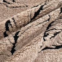 Plaid en polaire jacquard cationique avec revers en sherpa, doux, chaud et moelleux pour canapé