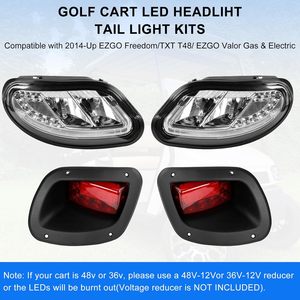 Kit de Luces LED para Carrito de Golf EZGO <span class=keywords><strong>TXT</strong></span> Freedom Valor 2014 en Adelante, 12V, Faro Delantero, Luz Trasera, Direccional, Luz de Freno, Bocina, Homologado para Circular por la Calle - Product Image 2