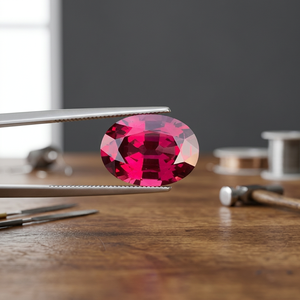 Granat Umbalite naturel rose-rouge de Tanzanie, taille ovale excellente, 11,30 CT, irréprochable, 15,8x11,6x7,7mm - Product Image 3