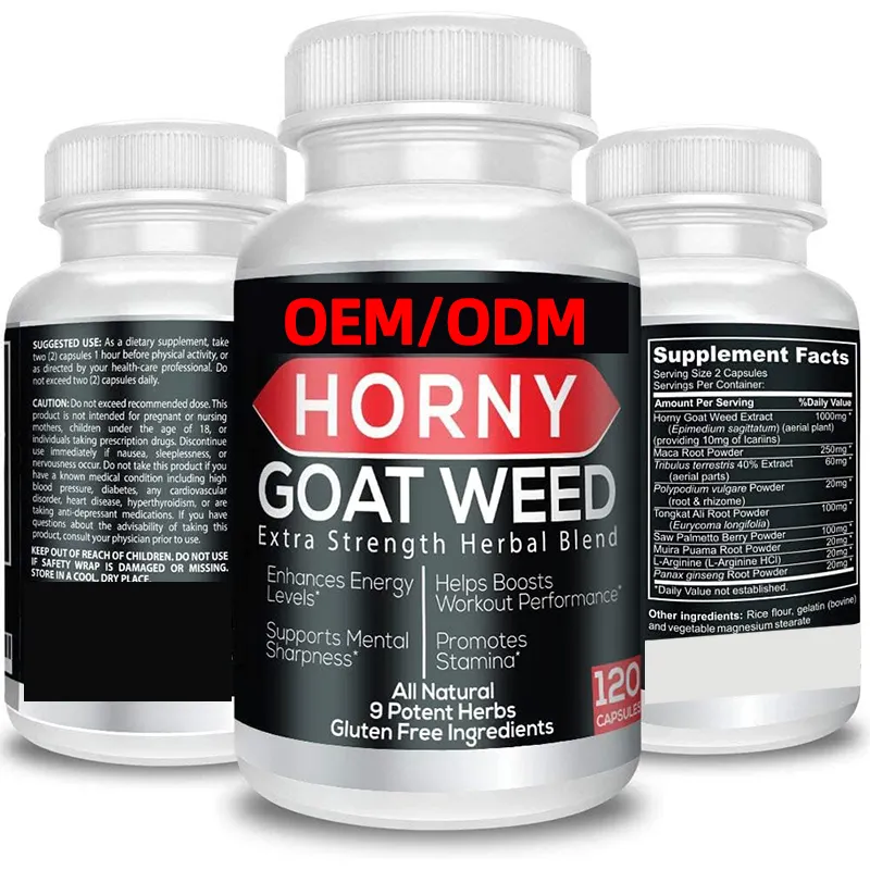 Super-Strength 1590 mg Horny Goat Weed 120 Kapseln steigern Ihre Gesundheit natürlich Ausdauer und Energie für Männer und Frauen 120 C