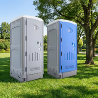 Cabine de toilettes mobile de luxe moderne, WC chimique en plastique pour extérieur, camping, événements et chantiers