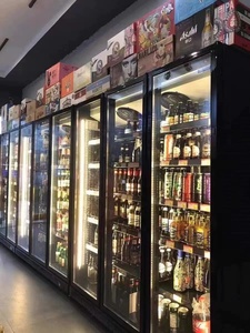 Hai cửa toàn màn hình Tủ rượu thanh cửa hàng tiện lợi nhà hàng thương mại làm mát bằng không khí chất lượng cao cửa kính hiển thị tủ - Product Image 5