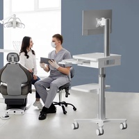 Contrôle médical RV chariot portable médical ordinateur tablette chariot équipement mobile chariot ordinateur bureau avec réglable
