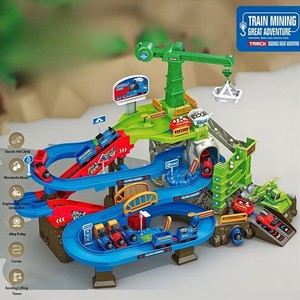 EPT Train Race Track Ensemble d'aventure spatiale éducative pour enfants Voiture inertielle coulissante Garçons et filles Piste <span class=keywords><strong>Parking</strong></span> Lot Jouets - Product Image 2