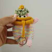 Porte-clés poupée fait main, 28 styles, protecteur de clé anime, poupée au design original et adorable, porte-clés en crochet, pendentif pour sac, accessoire de sac à suspendre