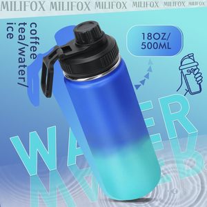 Customized Wholesale <b>Insulated</b> Wide Mouth Vacuum <b>Flask</b> Gym Sport Bicycle Double Wall Reusable Stainless Steel Water Bottle - Product Image 3