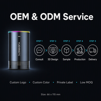 Diffuseur d'arômes de voiture à ultrasons CE RoHS avec projection d'étoiles, 7 couleurs RGB, marche/arrêt automatique, sûr pour bébé, vente en gros OEM