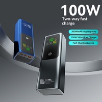 Batterie externe pour ordinateur portable en plastique à charge rapide bidirectionnelle haute puissance 100W, grande capacité 20000mAh, alimentation mobile modèle K81
