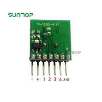 Remote Control nirkabel Rf 4 saluran Universal, penerima Wifi Rf 433 Mhz modul pemancar dan penerima