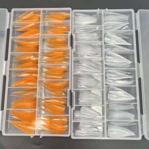 Novo Laranja Colorido Profundo Curvo Anéis Garra De Águia Ongles Cápsula Popits Dupla Forma Prego Moldes Dica - Product Image 5