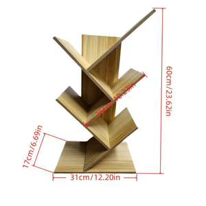 Tre Cao Cấp Cây kệ sách cuốn sách lưu trữ Organizer Kệ tầng thường vụ kệ sách kệ sách - Product Image 4